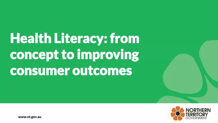 health literacy from concept to improving