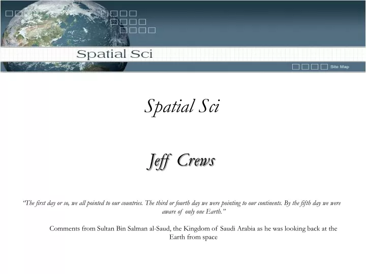 spatial sci jeff crews the first
