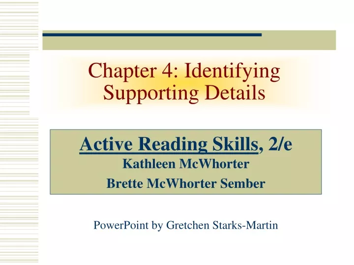 chapter 4 identifying supporting details