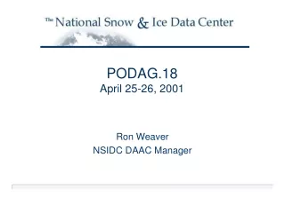 PODAG.18 April 25-26, 2001