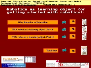 “ Robotics as learning object (or getting started with robotics) ”