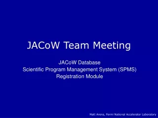 JACoW Team Meeting