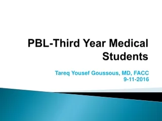 PBL-Third Year Medical Students