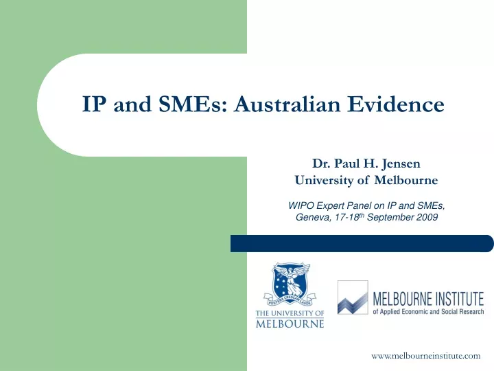 ip and smes australian evidence