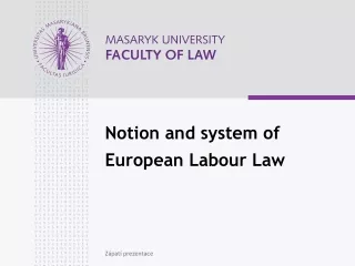 Notion and system of European Labour Law