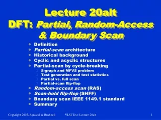 Lecture 20alt DFT:  Partial, Random-Access &amp; Boundary Scan