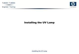 Installing the UV Lamp