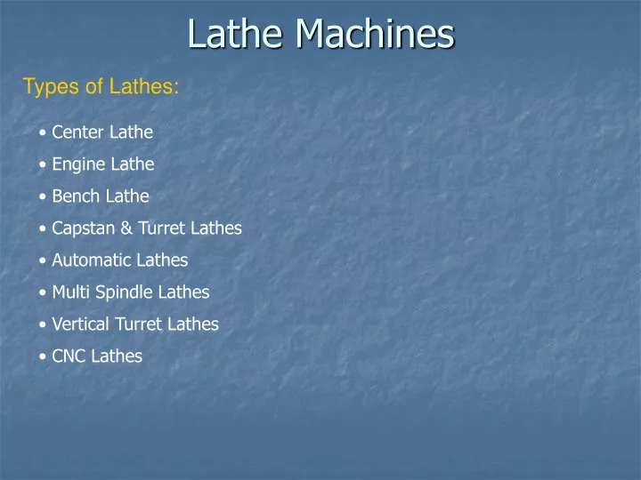 lathe machines