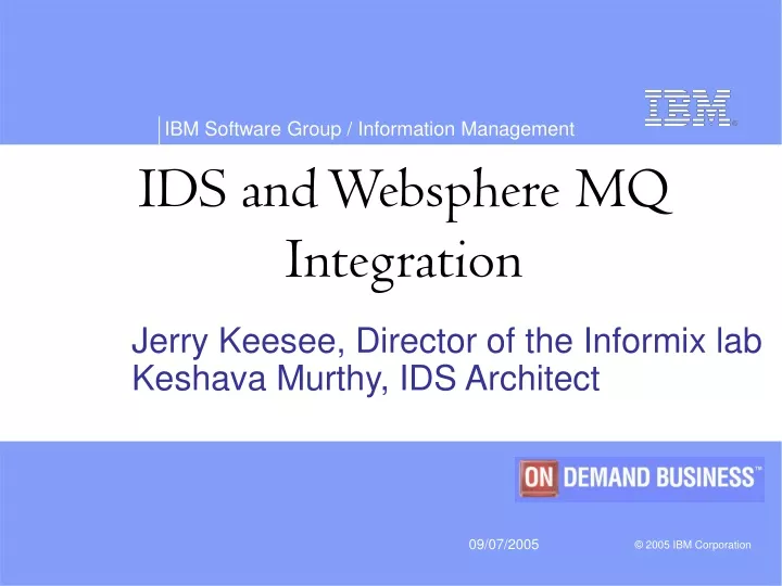 jerry keesee director of the informix lab keshava murthy ids architect