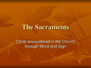 The Sacraments