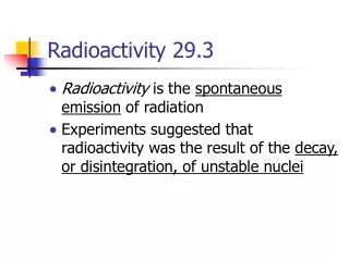 Radioactivity 29.3
