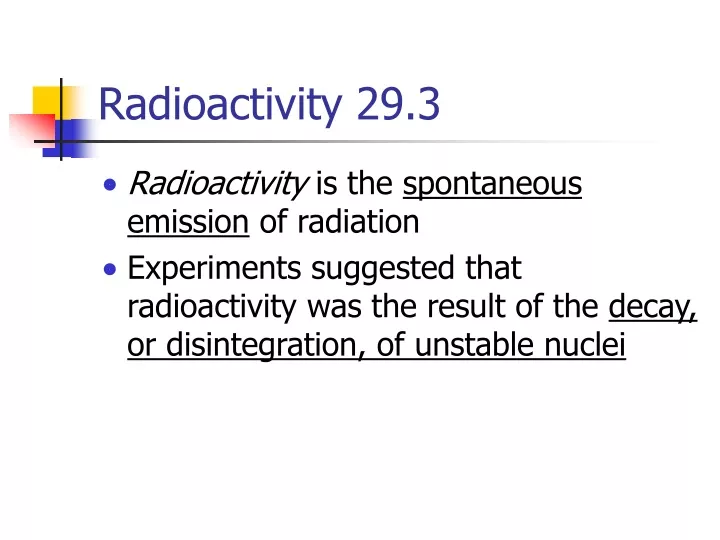 radioactivity 29 3