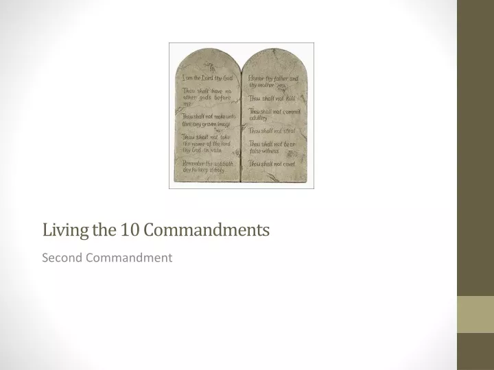 living the 10 commandments