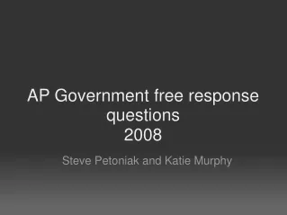 AP Government free response questions 2008