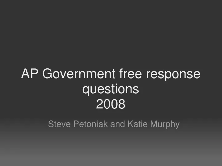 ap government free response questions 2008