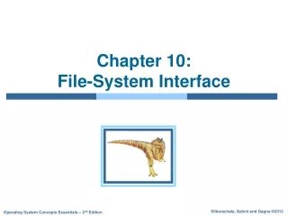 Chapter 10:   File-System Interface