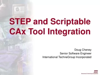 STEP and Scriptable CAx Tool Integration