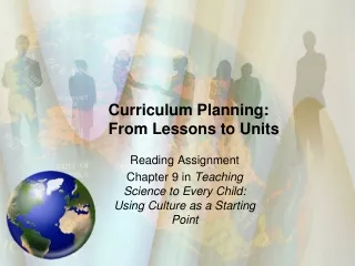 Curriculum Planning: From Lessons to Units
