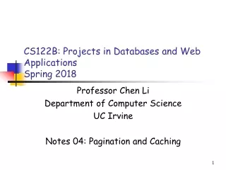 CS122B: Projects in Databases and Web Applications  Spring 201 8