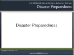 Disaster Preparedness - slide 1