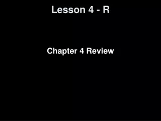 Lesson 4 - R