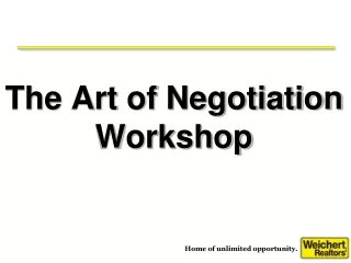 The Art of Negotiation Workshop