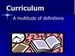 Curriculum - slide 1