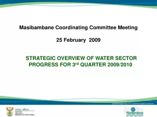 Masibambane Coordinating Committee Meeting 25 February  2009