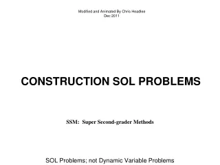 Construction sol problems