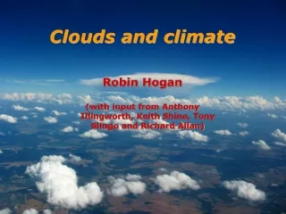 Clouds and climate