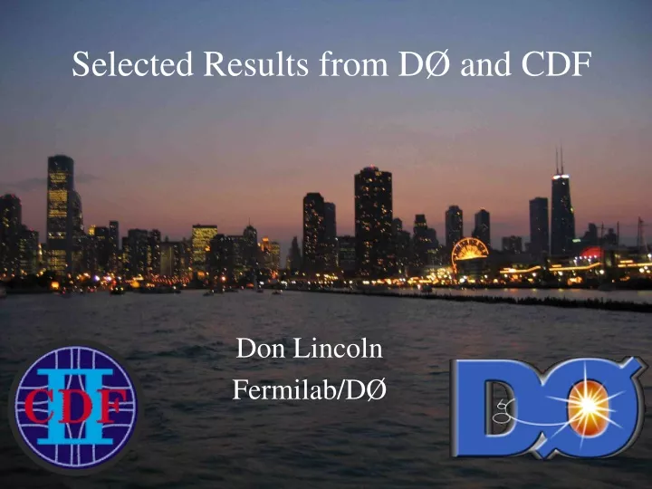 selected results from d and cdf
