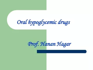 Oral hypoglycemic drugs