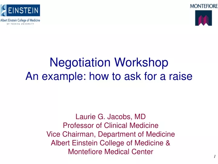 negotiation workshop an example how to ask for a raise