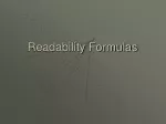 Enhancing Readability: Understanding Formulas for Effective Communication - slide 1