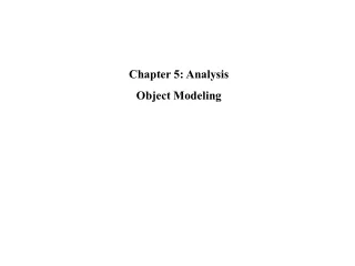 Chapter 5: Analysis Object Modeling