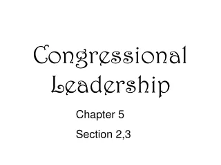 Congressional Leadership