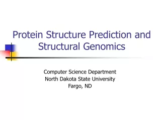 Protein Structure Prediction and Structural Genomics
