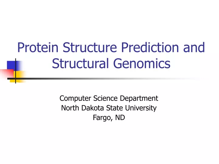 protein structure prediction and structural genomics