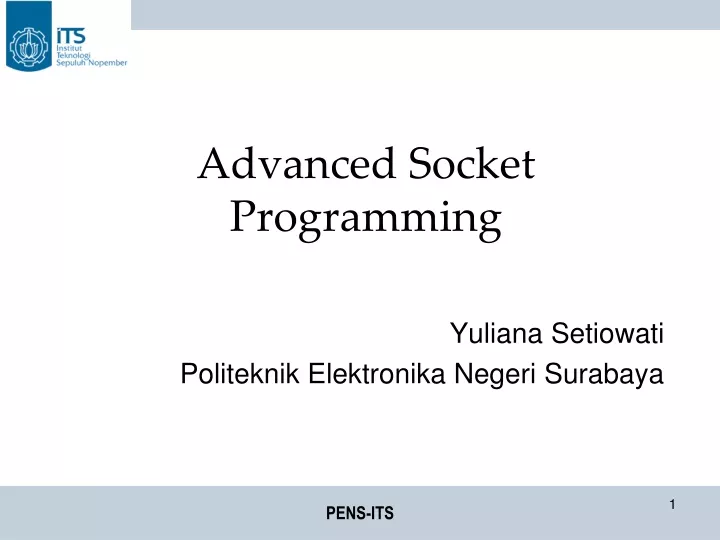 advanced socket programming