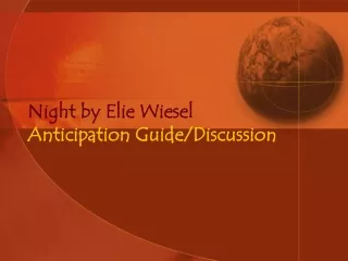 Night by Elie Wiesel Anticipation Guide/Discussion