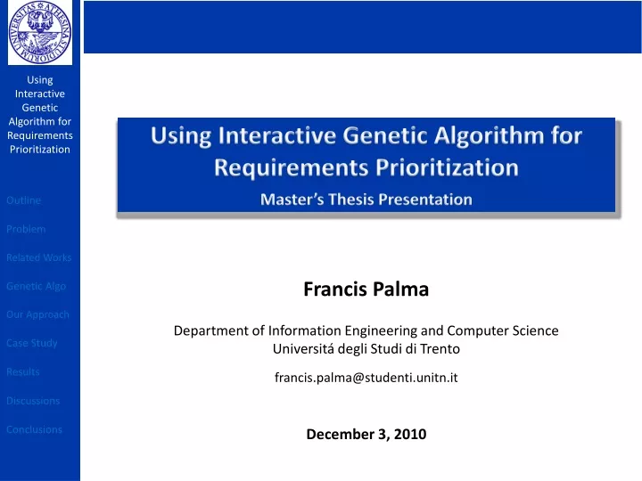 using interactive genetic algorithm