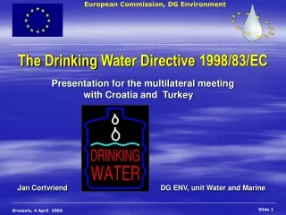 The Drinking  Water Directive  1998/83/EC