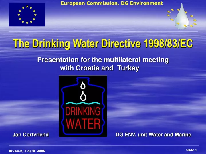 the drinking water directive 1998 83 ec