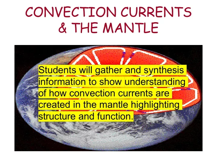 convection currents the mantle