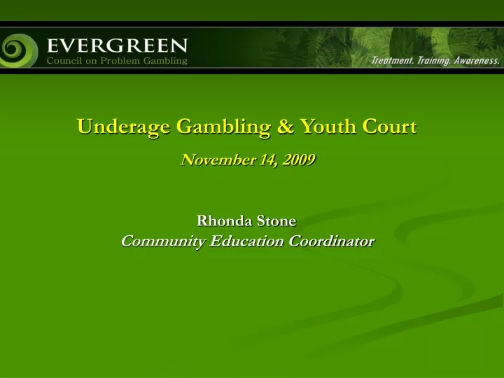 underage gambling youth court november 14 2009
