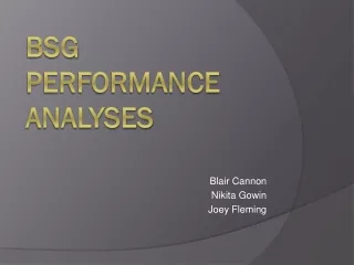 BSG Performance Analyses