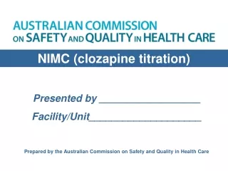 NIMC (clozapine titration)