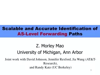 Scalable and Accurate Identification of  AS-Level Forwarding  Paths