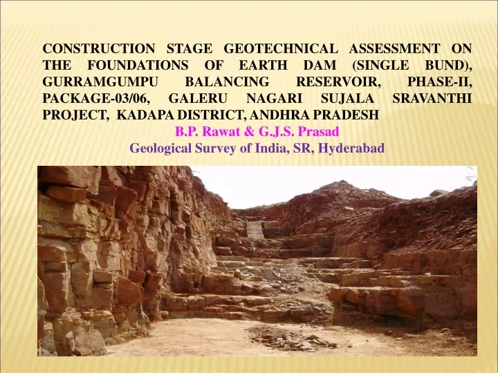construction stage geotechnical assessment