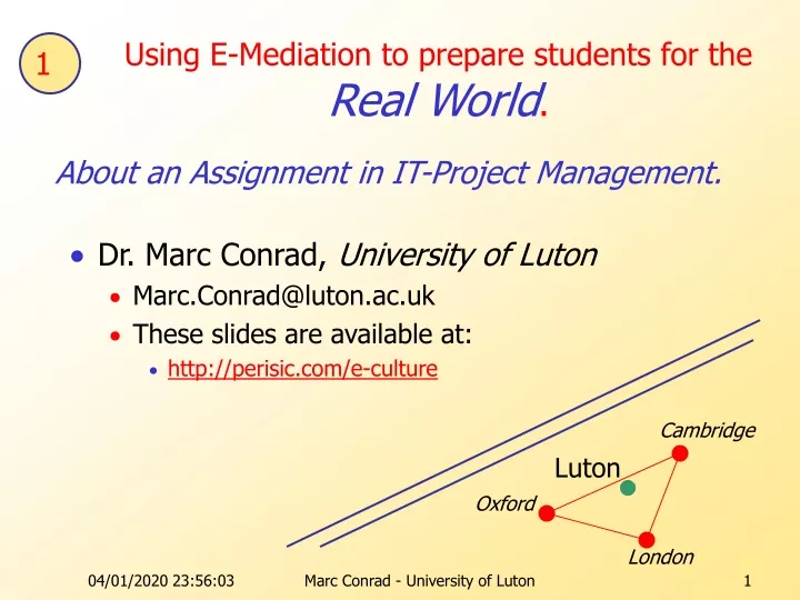 using e mediation to prepare students for the real world